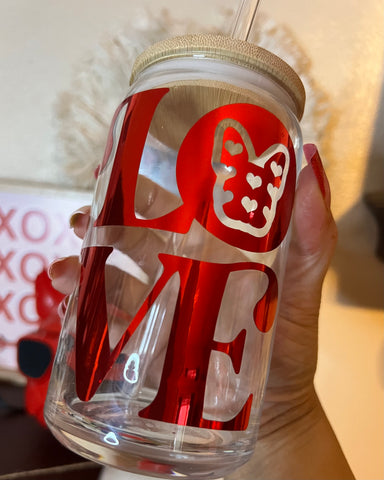 LOVE glass can