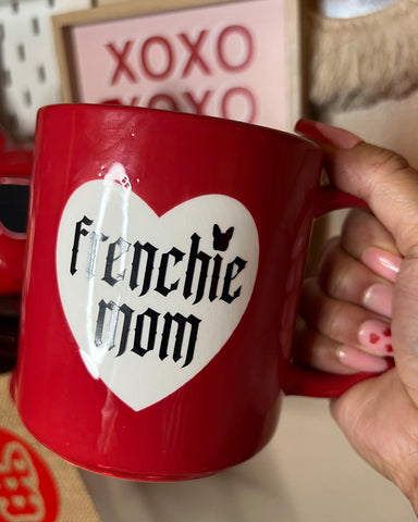 Red frenchie mom mug