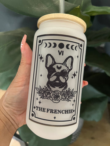 Frenchie Tarot glass cup