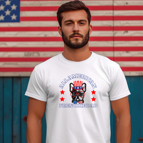 All American frenchie Dad tee