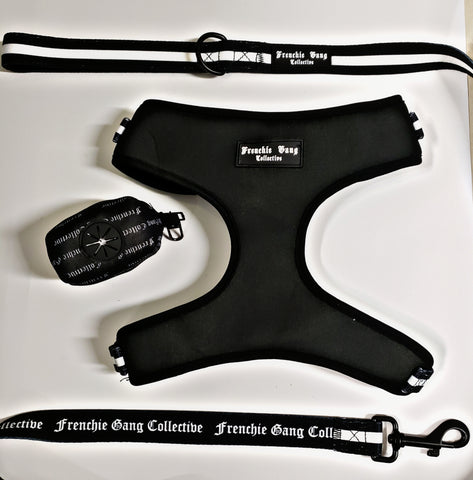 Frankie Black Adjustable Harness